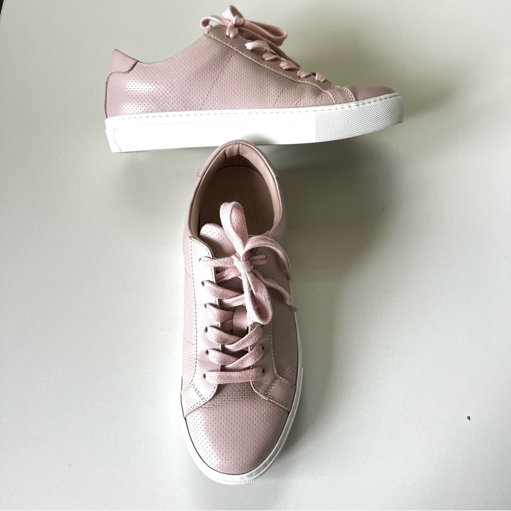 Greats Blush Pink Low-Top Leather Sneakers